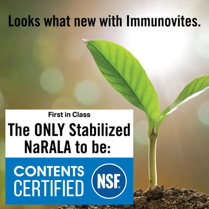 IMMUNOVITES Stabilized R-Alpha Lipoic Acid ((True)) 600mg per Serving [[High Potency & up to 40x Increased Absorption]] (Na R-ALA) (Na R-LA) (Na R-Lipoate) (1 Bottle)